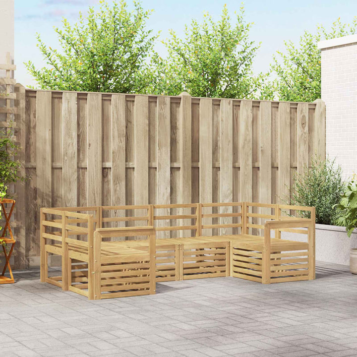 Udendørs sofagruppe 6 pcs Hvid 245 x 128,5 x 73 cm