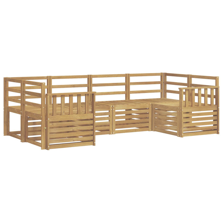 Udendørs sofagruppe 6 pcs Hvid 245 x 128,5 x 73 cm