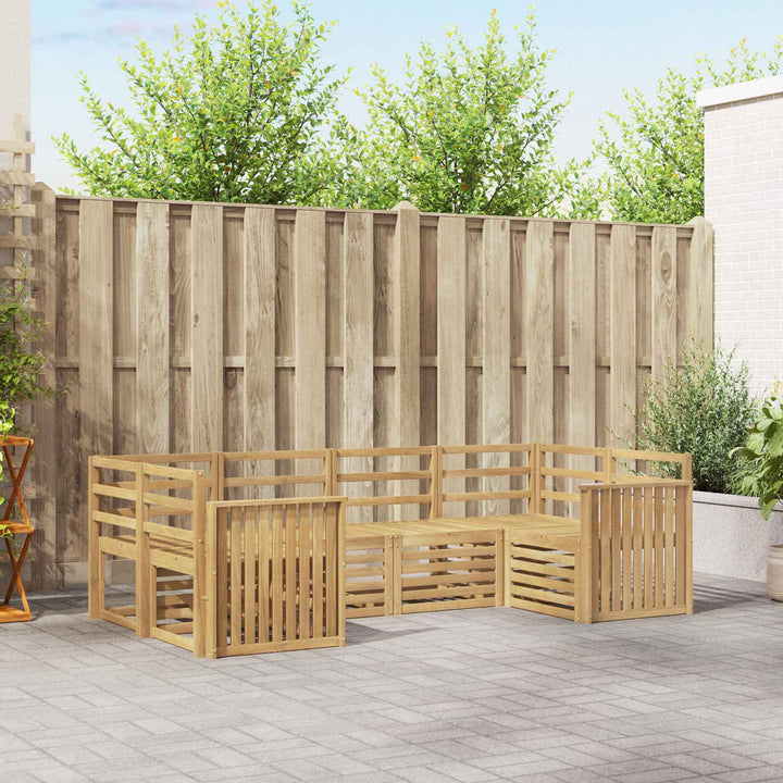 Udendørs sofagruppe 6 pcs Hvid 245 x 128,5 x 73 cm