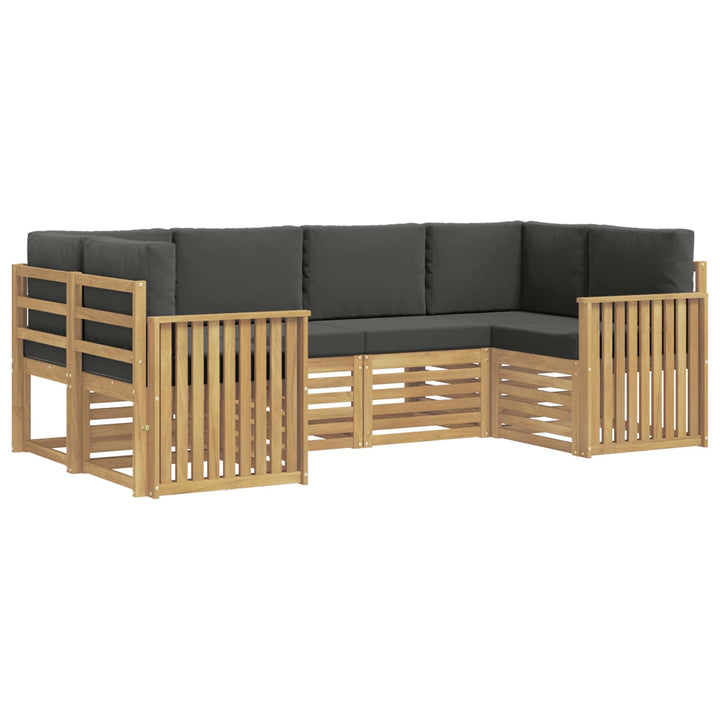 Udendørs sofagruppe 6 pcs Hvid og antracit 245 x 128,5 x 73 cm