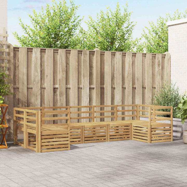 Udendørs sofagruppe 7 pcs Hvid 304 x 126,5 x 73 cm