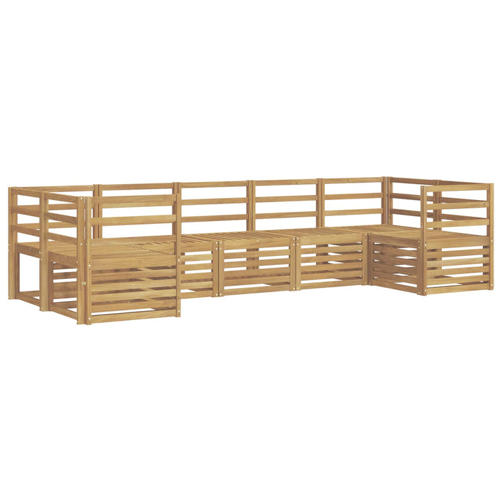 Udendørs sofagruppe 7 pcs Hvid 304 x 126,5 x 73 cm