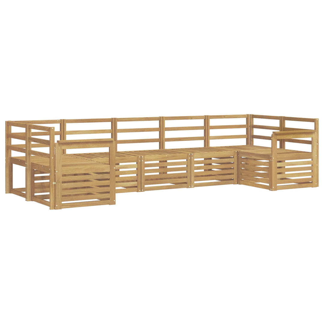 Udendørs sofagruppe 7 pcs Hvid 304 x 128,5 x 73 cm