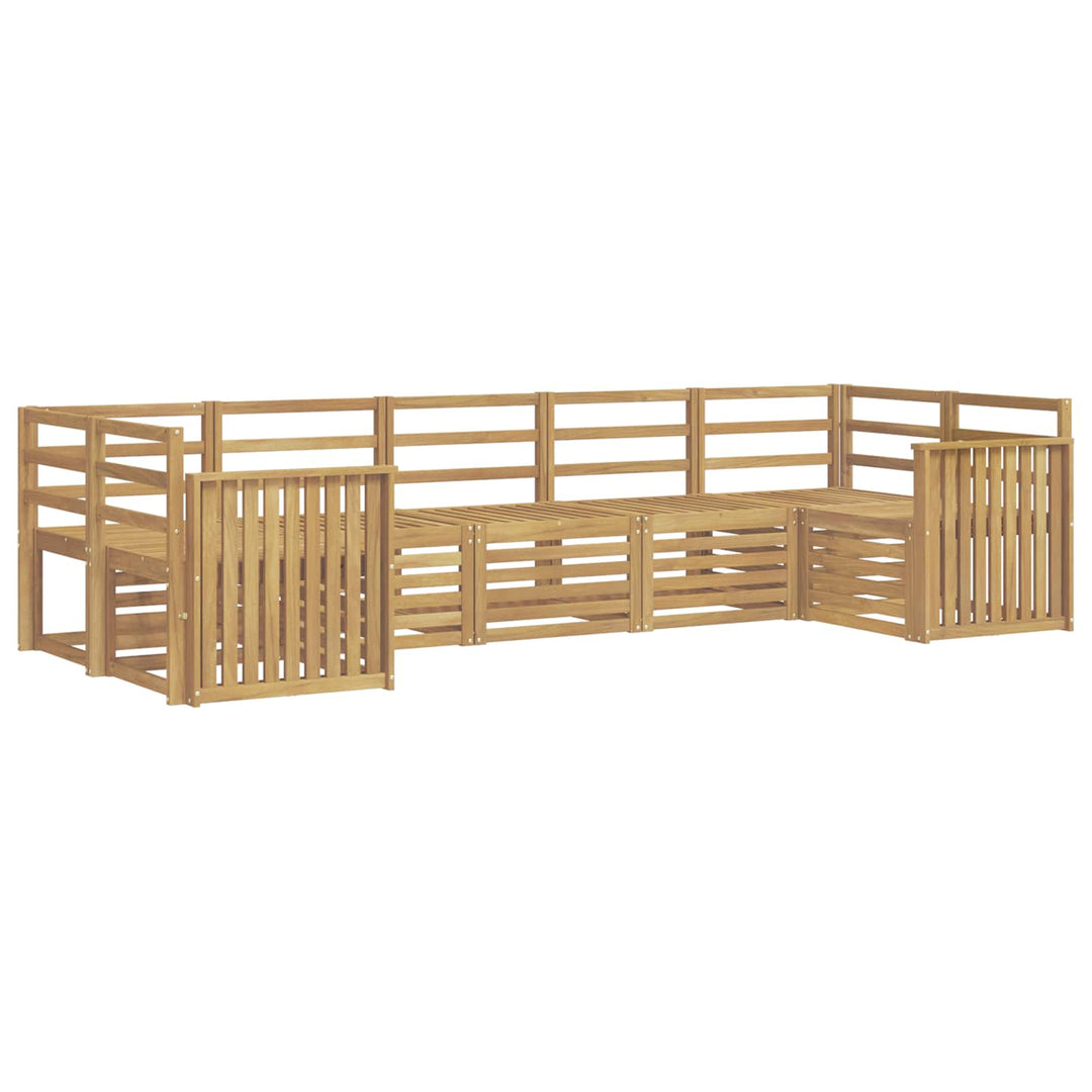 Udendørs sofagruppe 7 pcs Hvid 304 x 128,5 x 73 cm