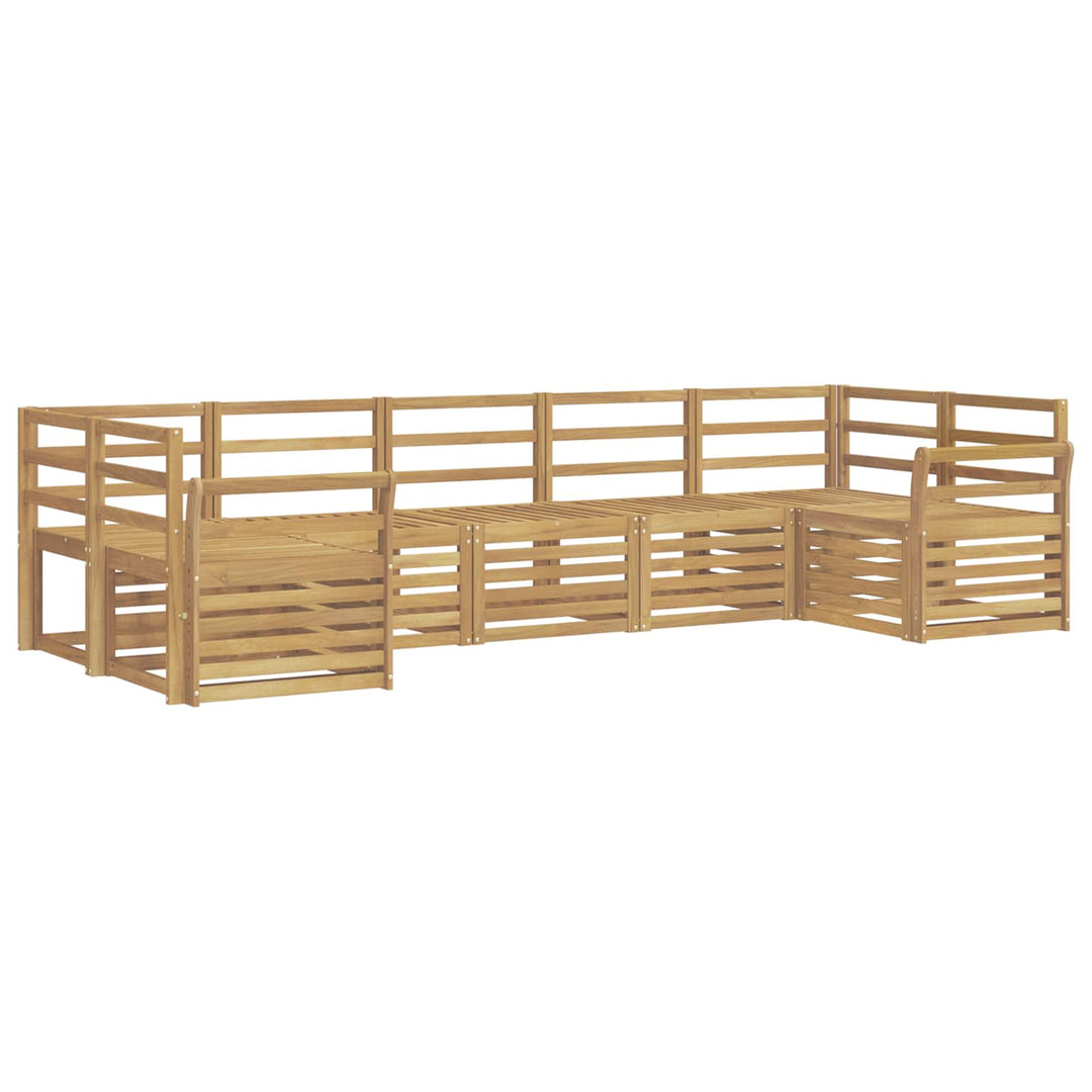 Udendørs sofagruppe 7 pcs Hvid 304 x 130,5 x 73 cm