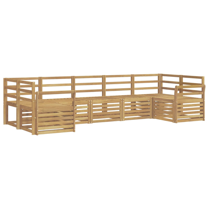 Udendørs sofagruppe 7 pcs Hvid 304 x 130,5 x 73 cm