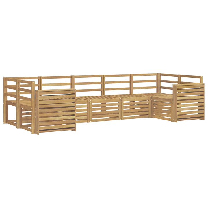 Udendørs sofagruppe 7 pcs Hvid 304 x 132,5 x 73 cm