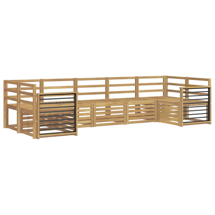 Udendørs sofagruppe 7 pcs Hvid 304 x 128,5 x 73 cm