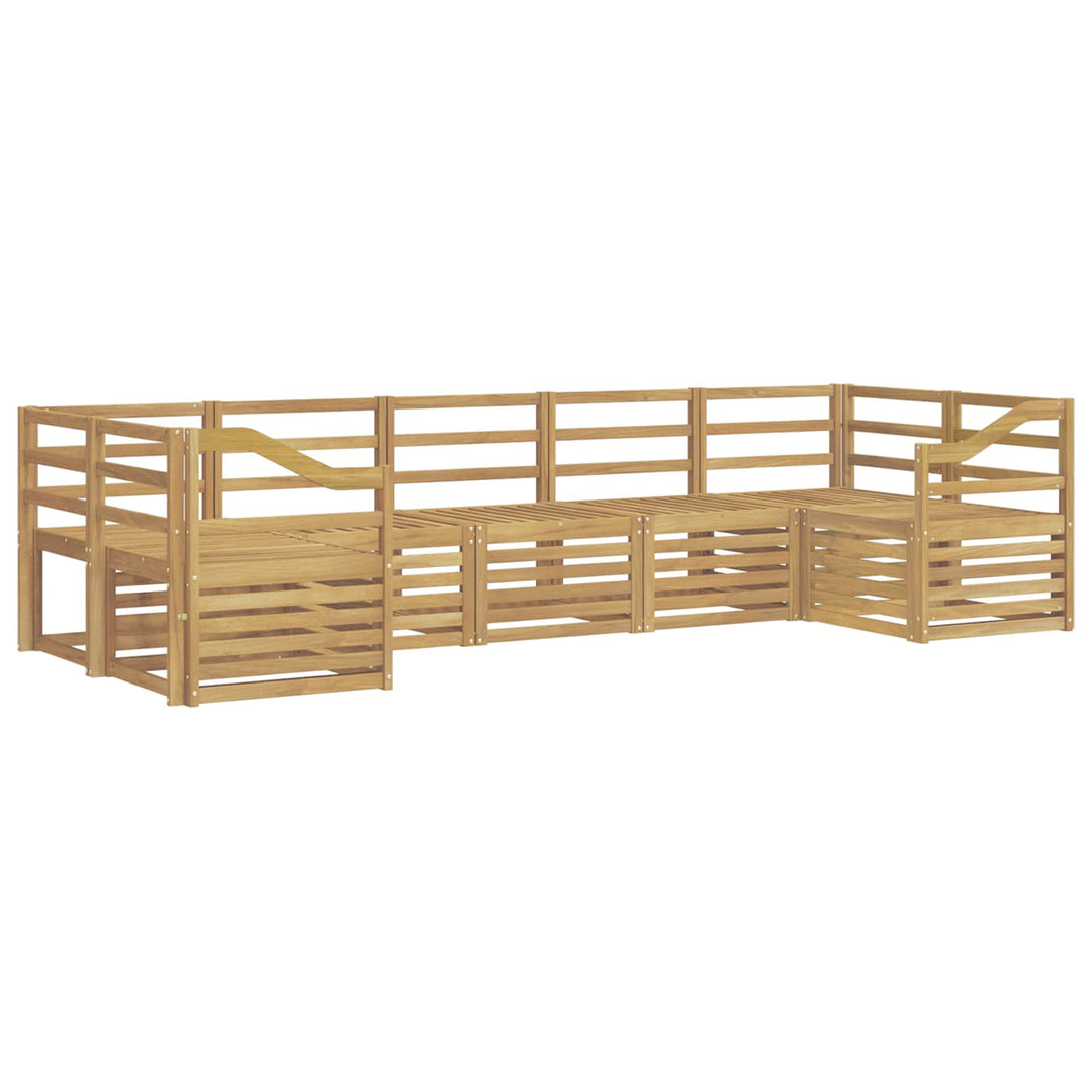 Udendørs sofagruppe 7 pcs Hvid 304 x 126,5 x 73 cm