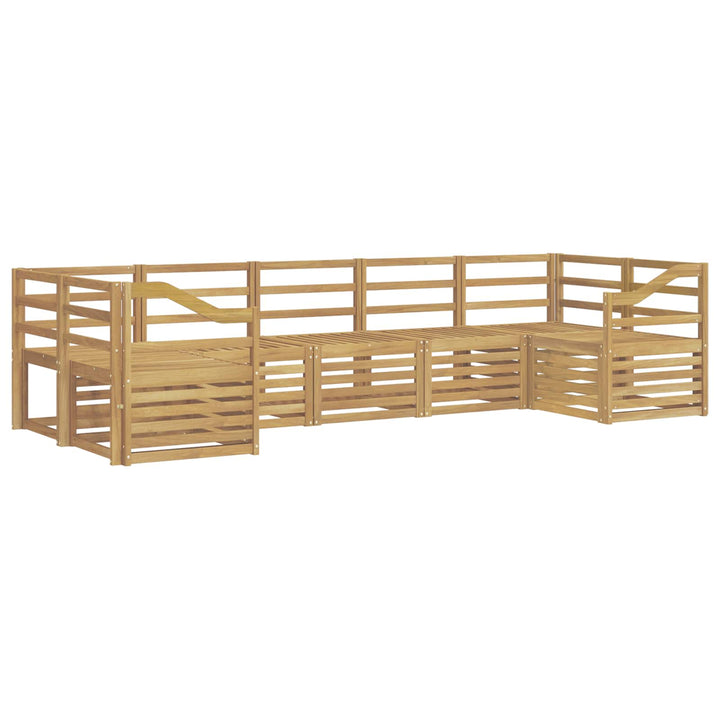 Udendørs sofagruppe 7 pcs Hvid 304 x 126,5 x 73 cm