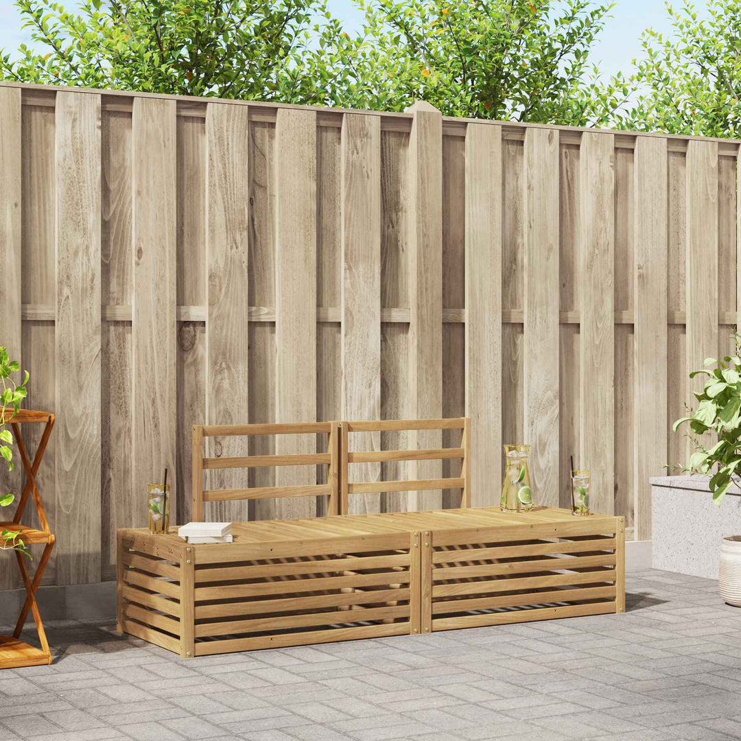 Udendørs sofagruppe 3 Stk Hvid 182,5 x 63 x 73 cm
