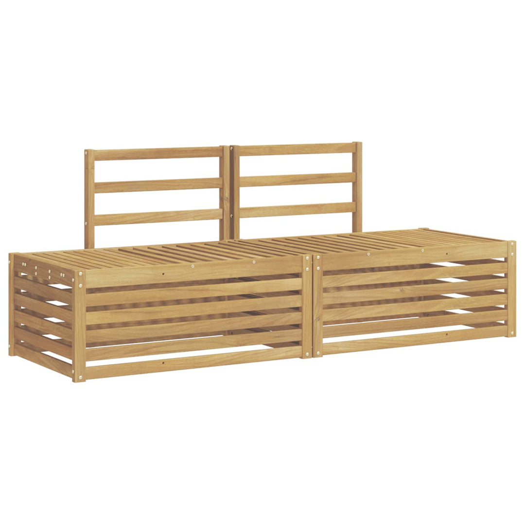 Udendørs sofagruppe 3 Stk Hvid 182,5 x 63 x 73 cm