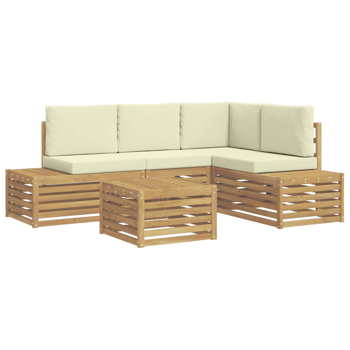 Udendørs sofagruppe med pude Hvid 59 x 59 x 37 cm Polyester