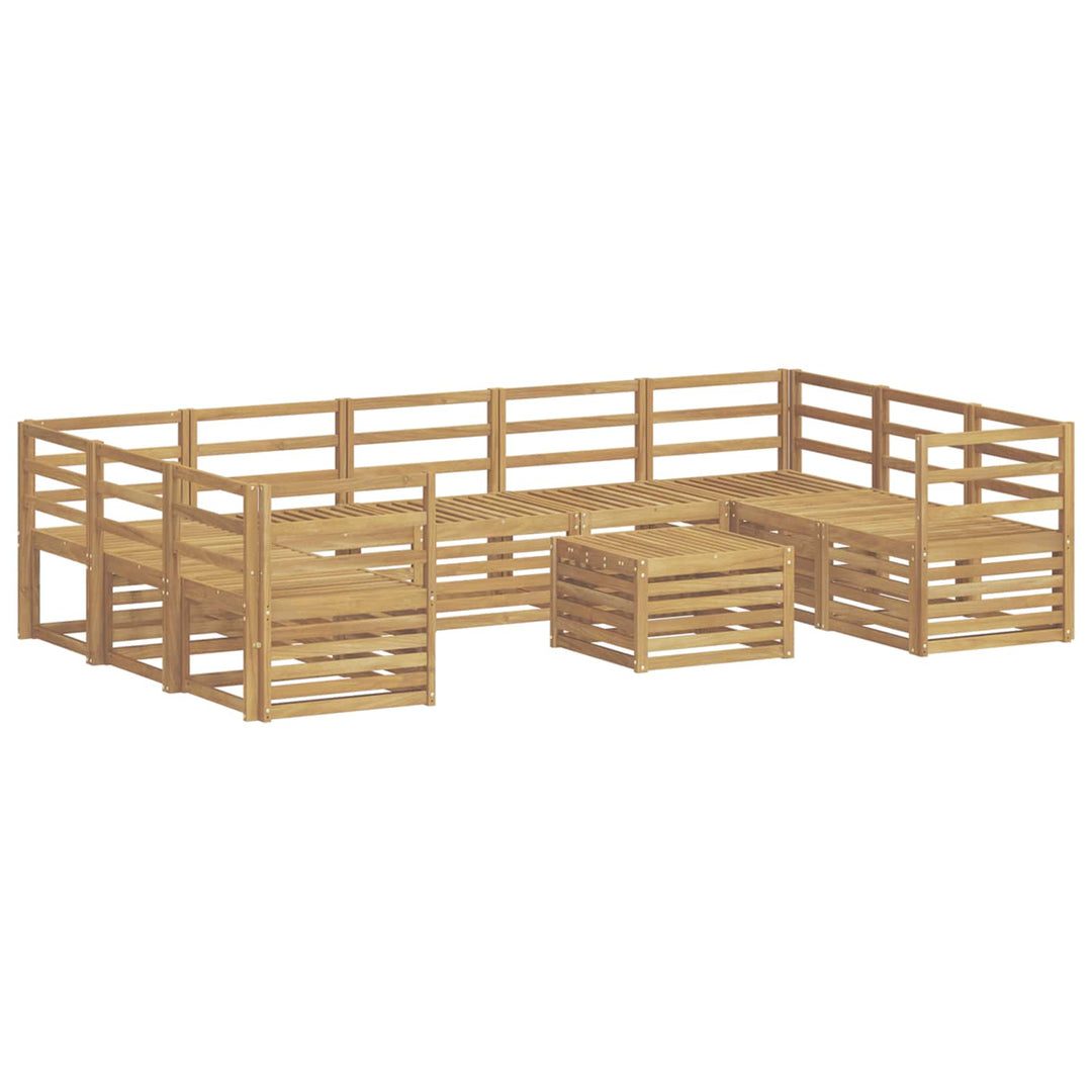 Udendørs sofagruppe 10 pcs Hvid 59 x 59 x 37 cm