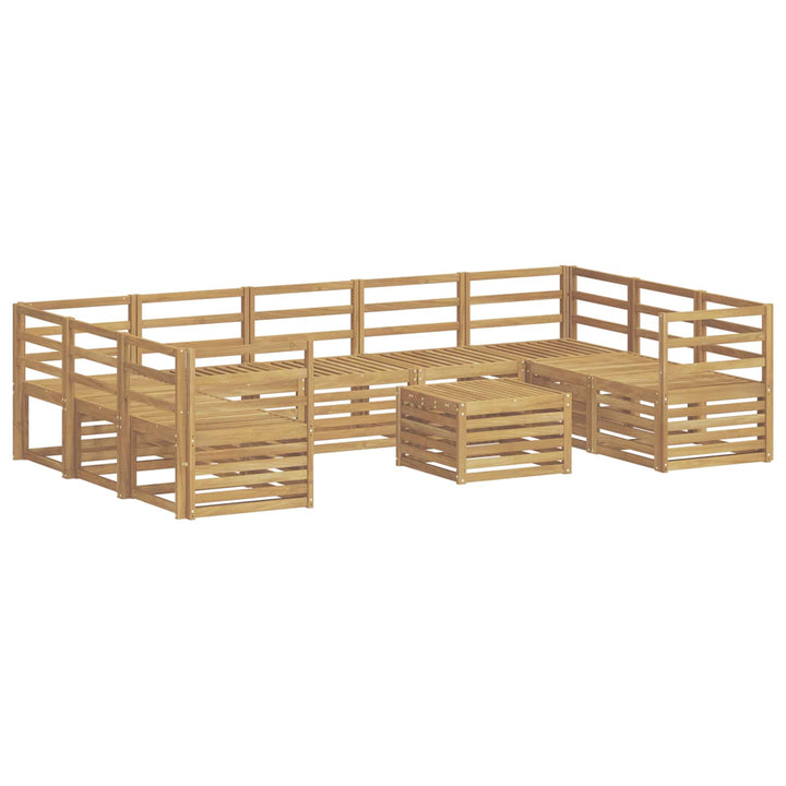 Udendørs sofagruppe 10 pcs Hvid 59 x 59 x 37 cm