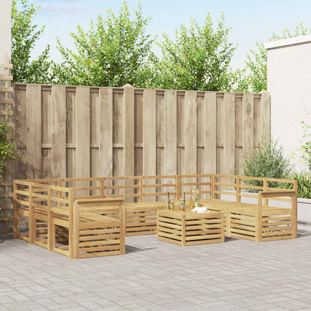 Udendørs sofagruppe 10 pcs Hvid 59 x 59 x 37 cm