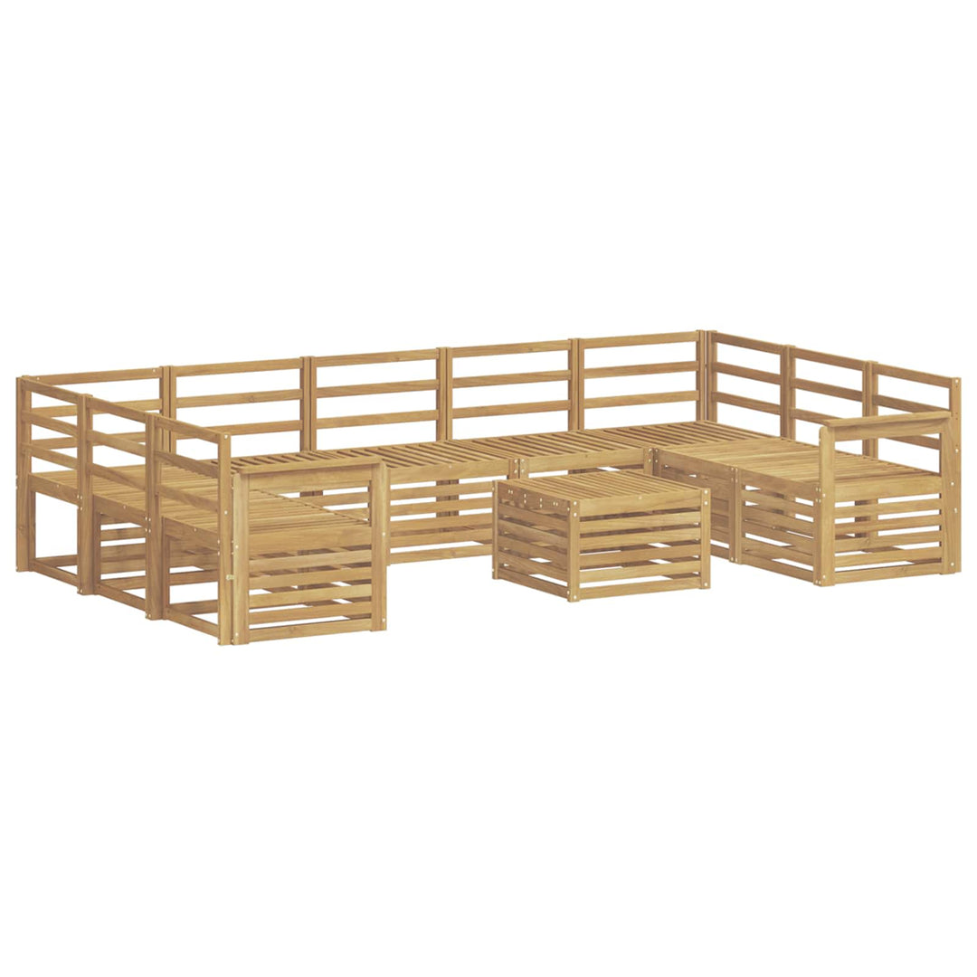 Udendørs sofagruppe 10 pcs Hvid 59 x 59 x 37 cm