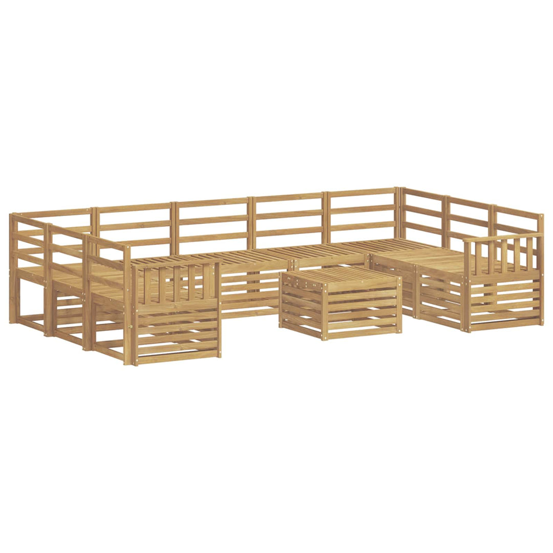 Udendørs sofagruppe 10 pcs Hvid 59 x 59 x 37 cm