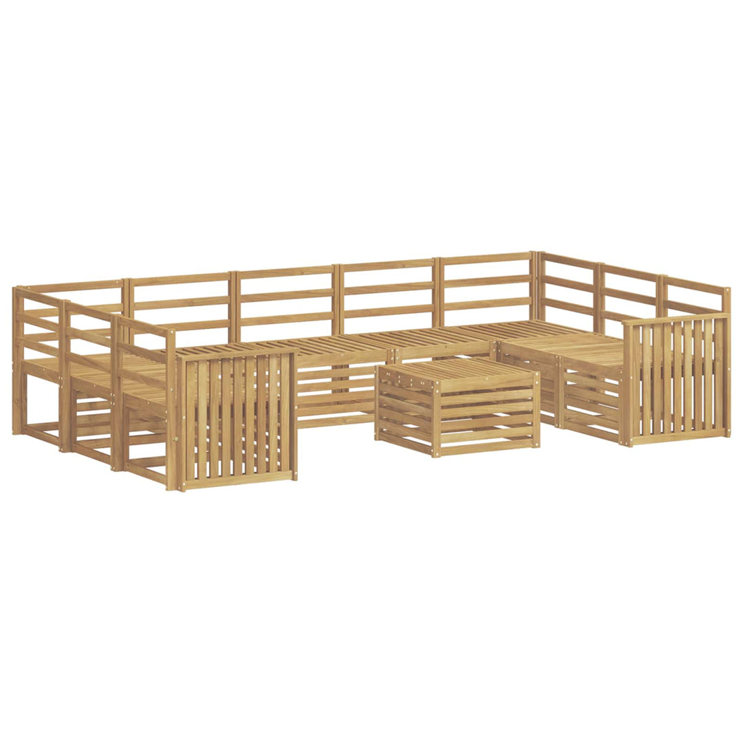 Udendørs sofagruppe 10 pcs Hvid 59 x 59 x 37 cm