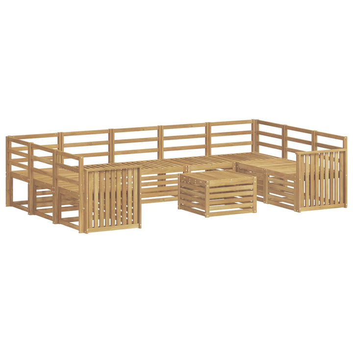 Udendørs sofagruppe 10 pcs Hvid 59 x 59 x 37 cm