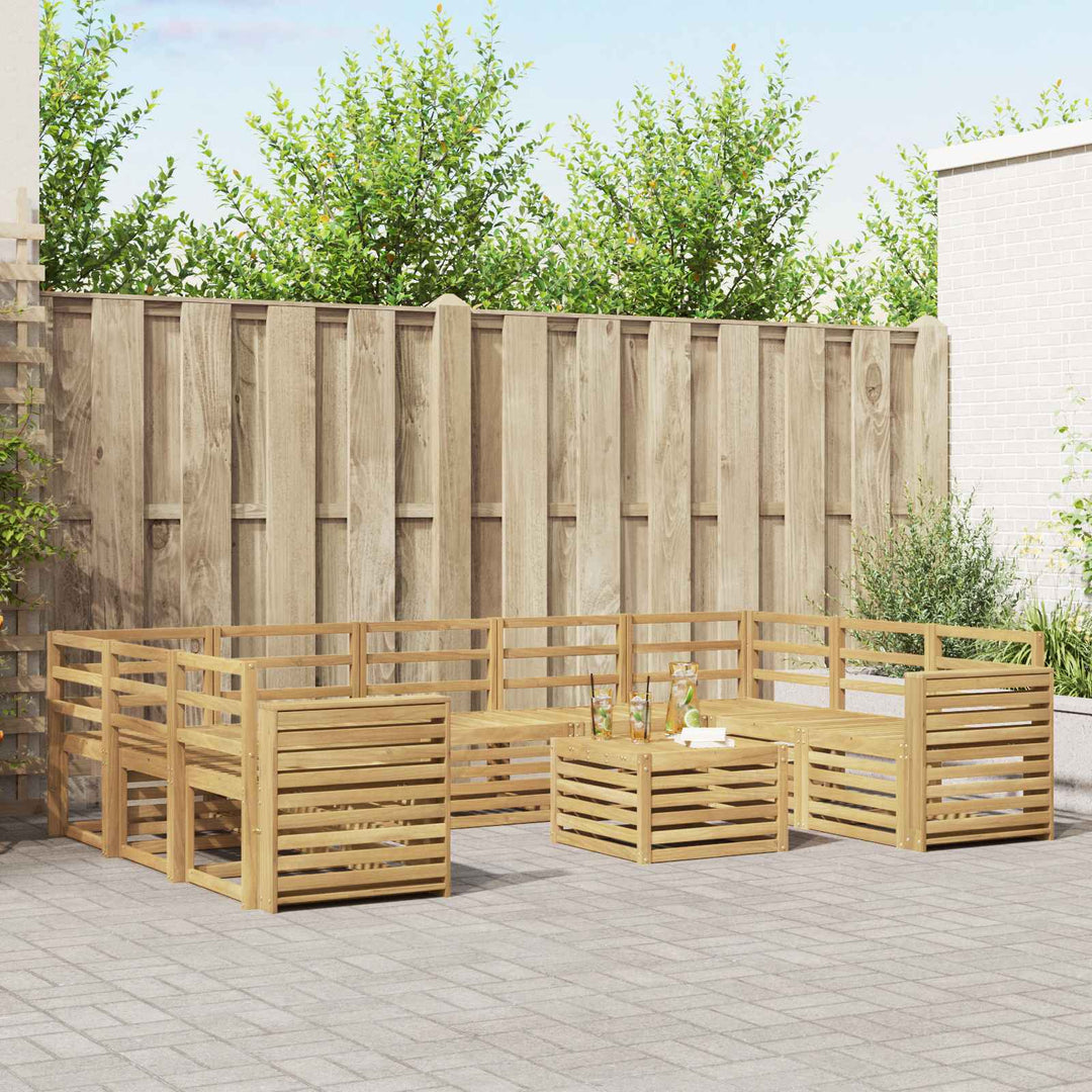 Udendørs sofagruppe 10 pcs Hvid 59 x 59 x 37 cm