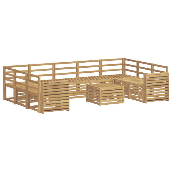 Udendørs sofagruppe 10 pcs Hvid 59 x 59 x 37 cm