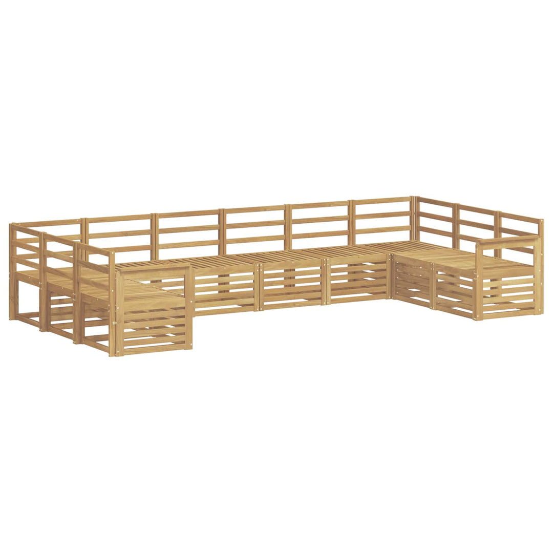 Udendørs sofagruppe 10 pcs Hvid 363 x 187,5 x 73 cm