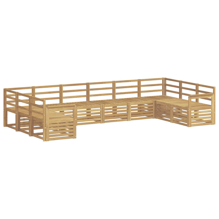 Udendørs sofagruppe 10 pcs Hvid 363 x 187,5 x 73 cm
