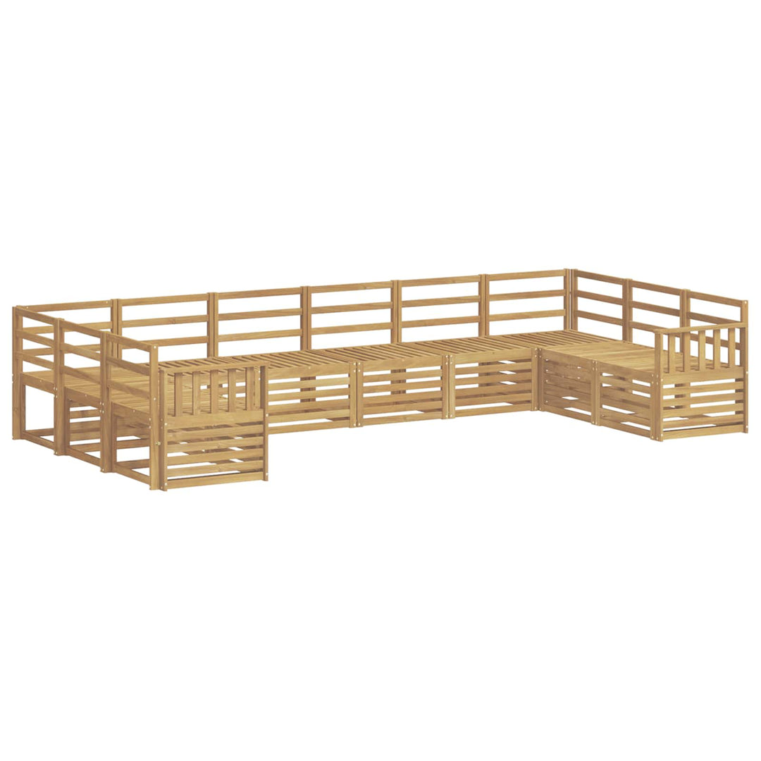 Udendørs sofagruppe 10 pcs Hvid 363 x 187,5 x 73 cm