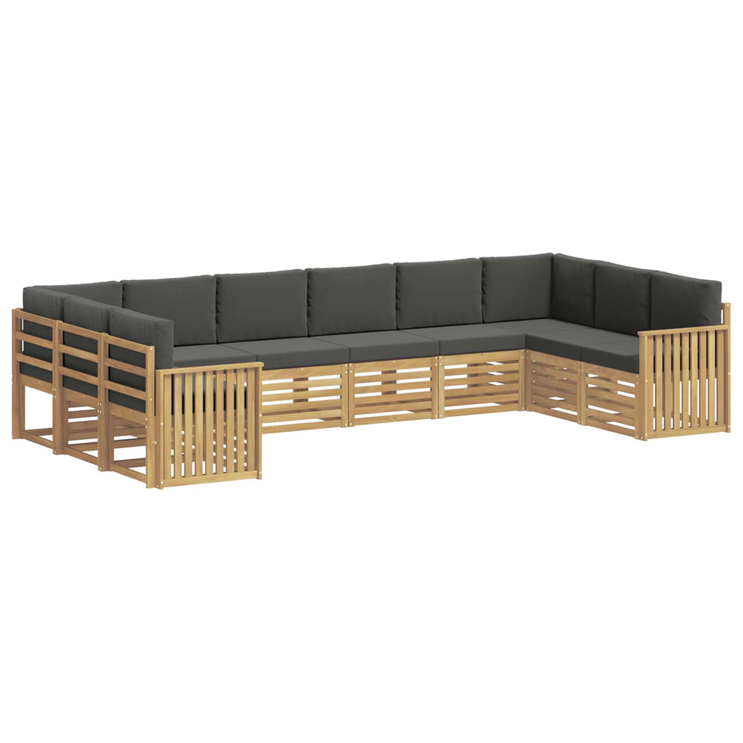 Udendørs sofagruppe 10 stk. Hvid og antracit Polyester
