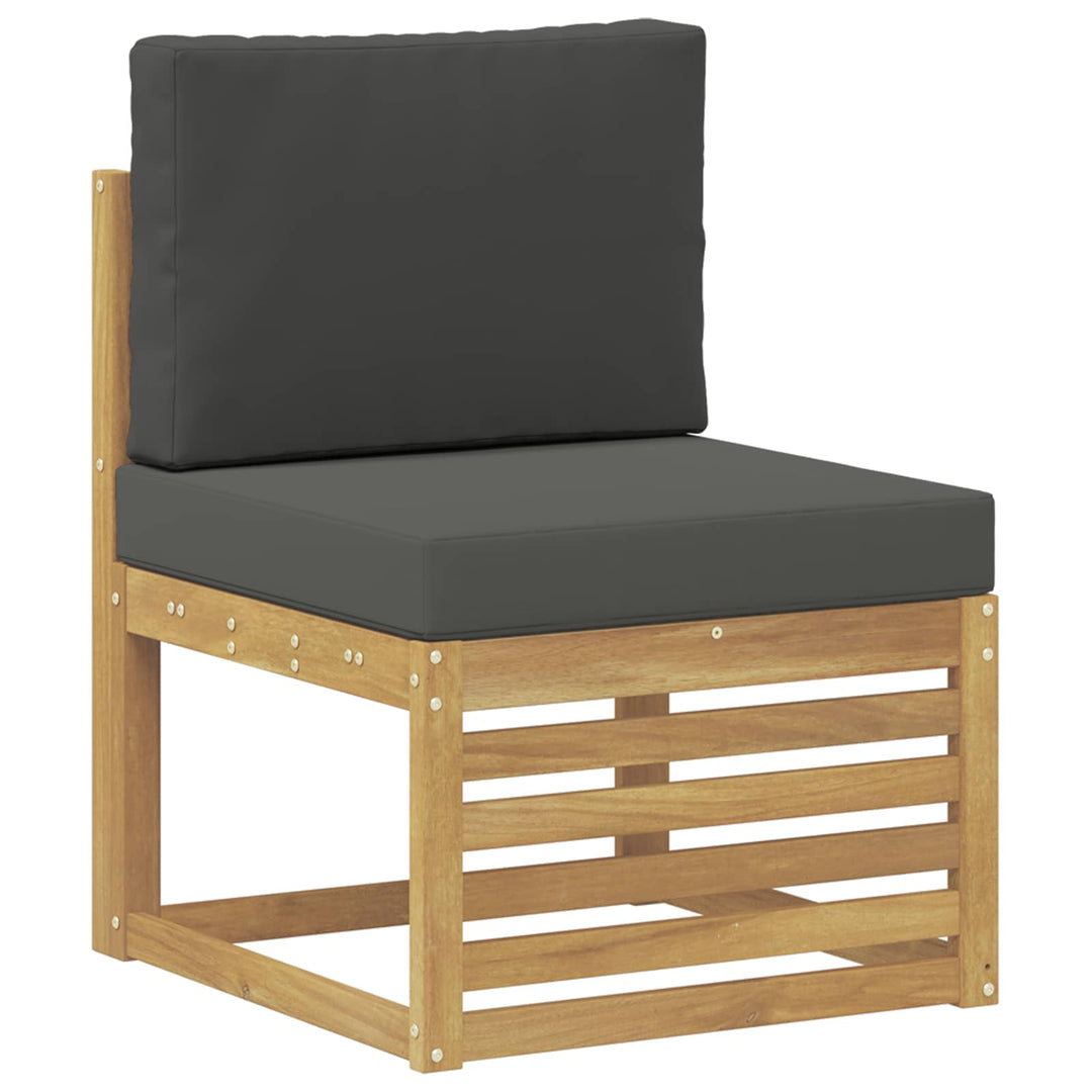 Udendørs sofagruppe 10 stk. Hvid og antracit Polyester