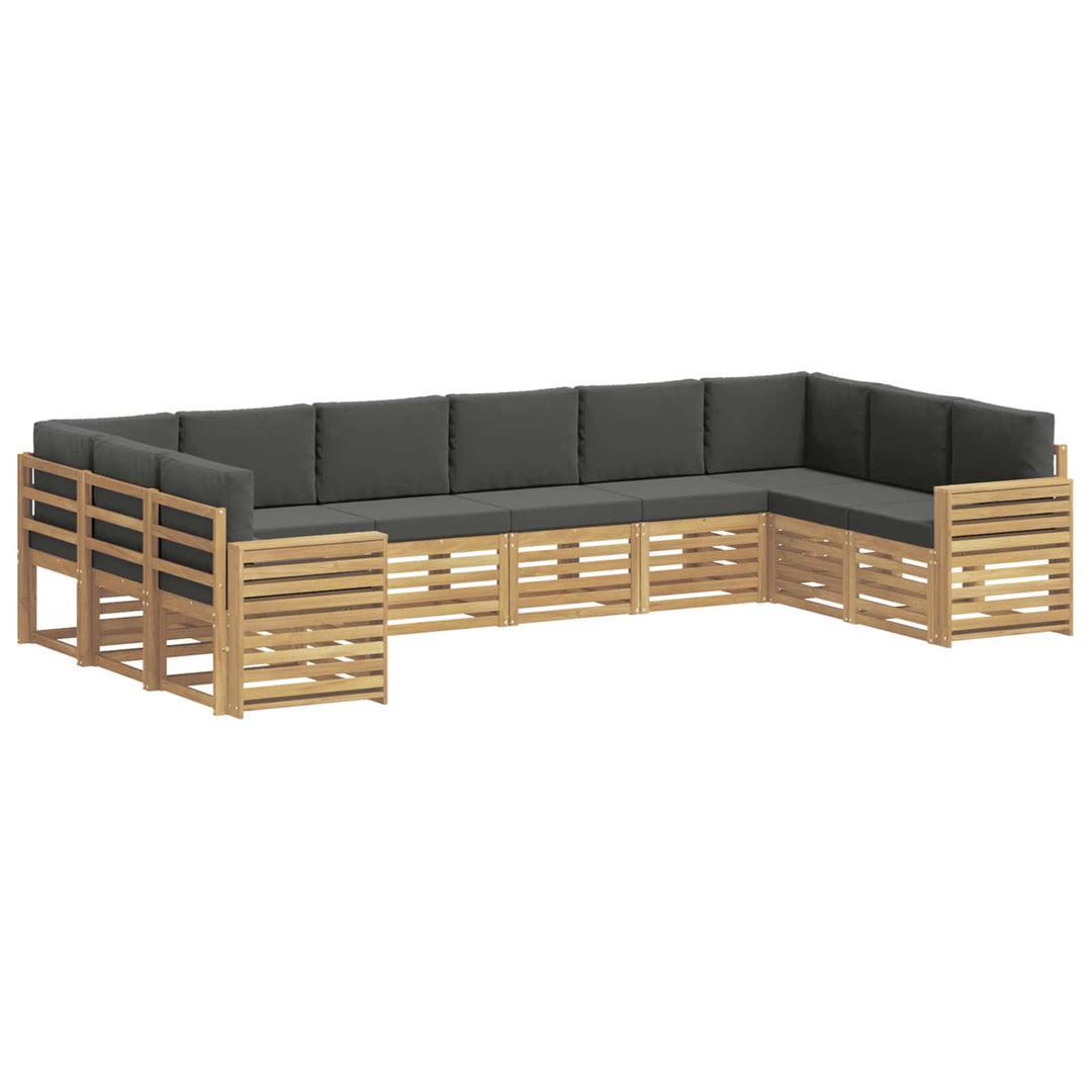 Udendørs sofagruppe 10 stk. Hvid og antracit Polyester