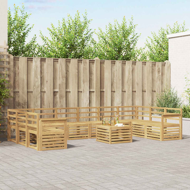 Udendørs sofagruppe 11 pcs Hvid 59 x 59 x 37 cm