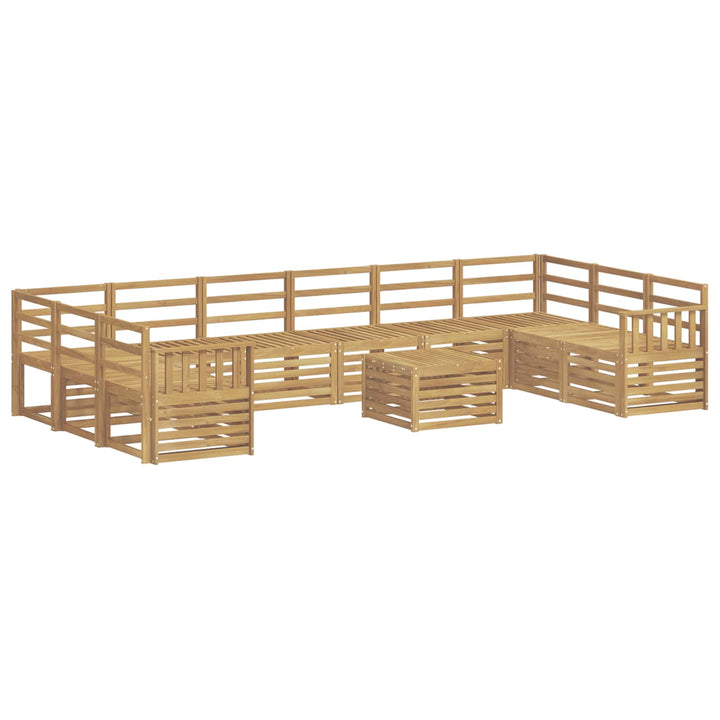 Udendørs sofagruppe 11 pcs Hvid 59 x 59 x 37 cm