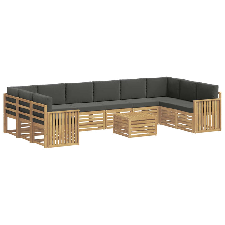 Udendørs sofagruppe 11 stk. Hvid og antracit Polyester