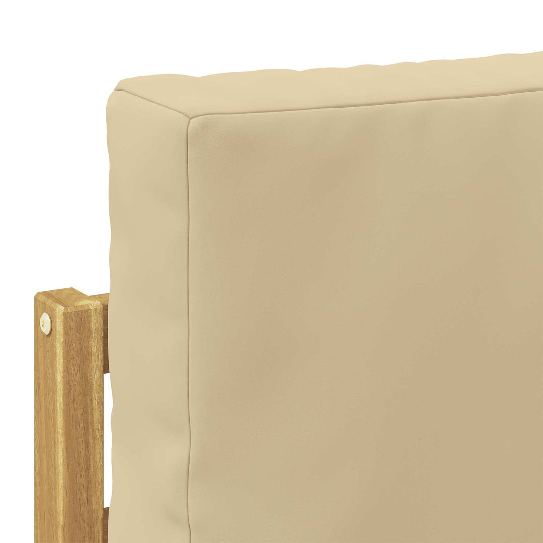 Udendørs sofagruppe 11 stk. Hvid og Beige Polyester