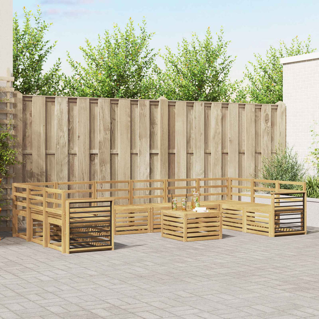 Udendørs sofagruppe 11 pcs Hvid 59 x 59 x 37 cm