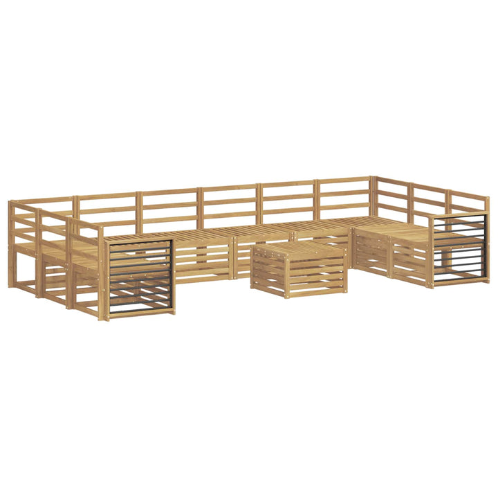 Udendørs sofagruppe 11 pcs Hvid 59 x 59 x 37 cm