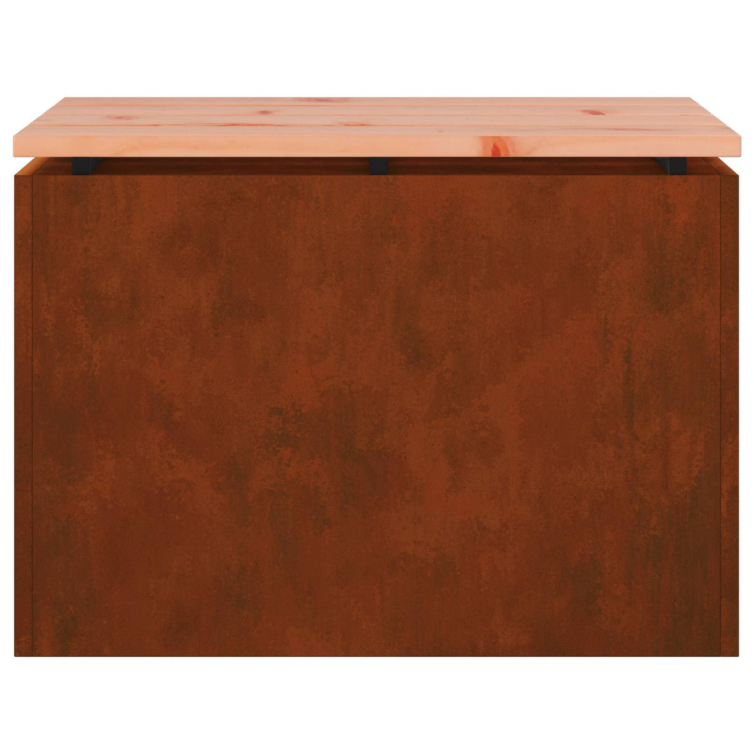 Havebænk 1 -Seater 60 x 40 x 43 cm Forvitret stål Rusten