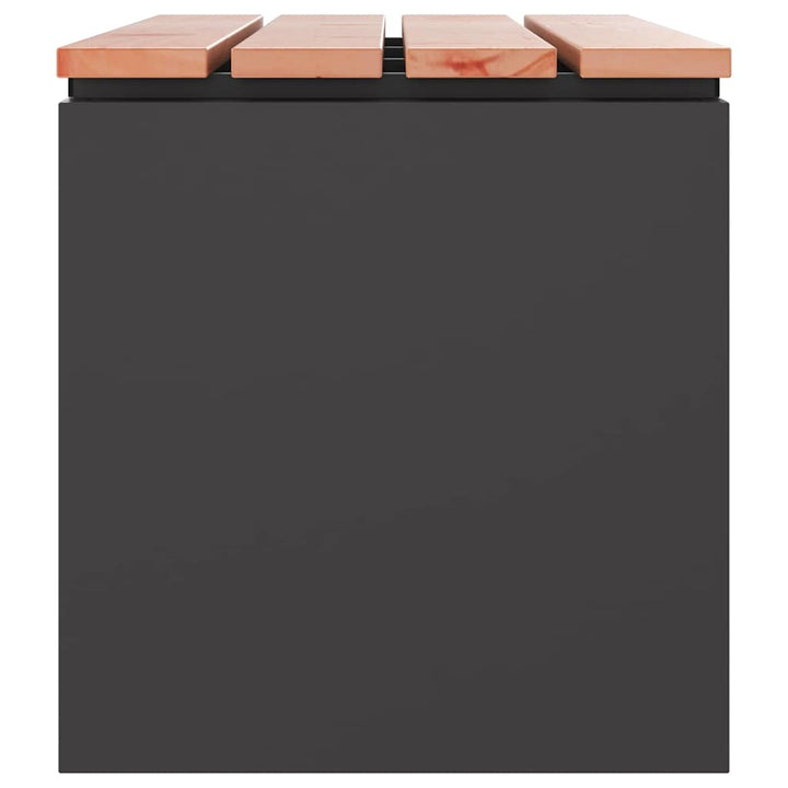 Havebænk Sort 80 x 40 x 43 cm Stål