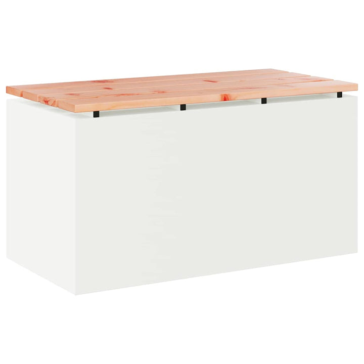 Havebænk Hvid 80 x 40 x 43 cm Stål
