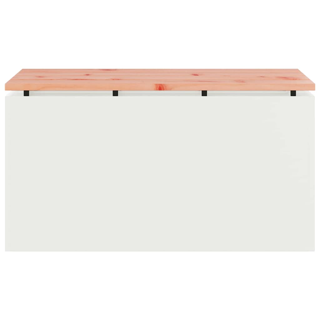 Havebænk Hvid 80 x 40 x 43 cm Stål