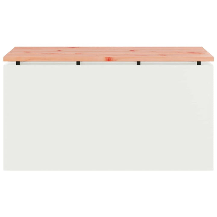 Havebænk Hvid 80 x 40 x 43 cm Stål