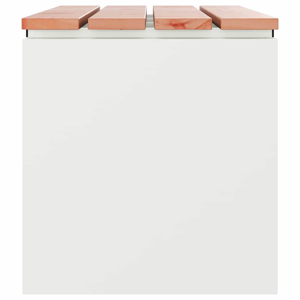 Havebænk Hvid 80 x 40 x 43 cm Stål