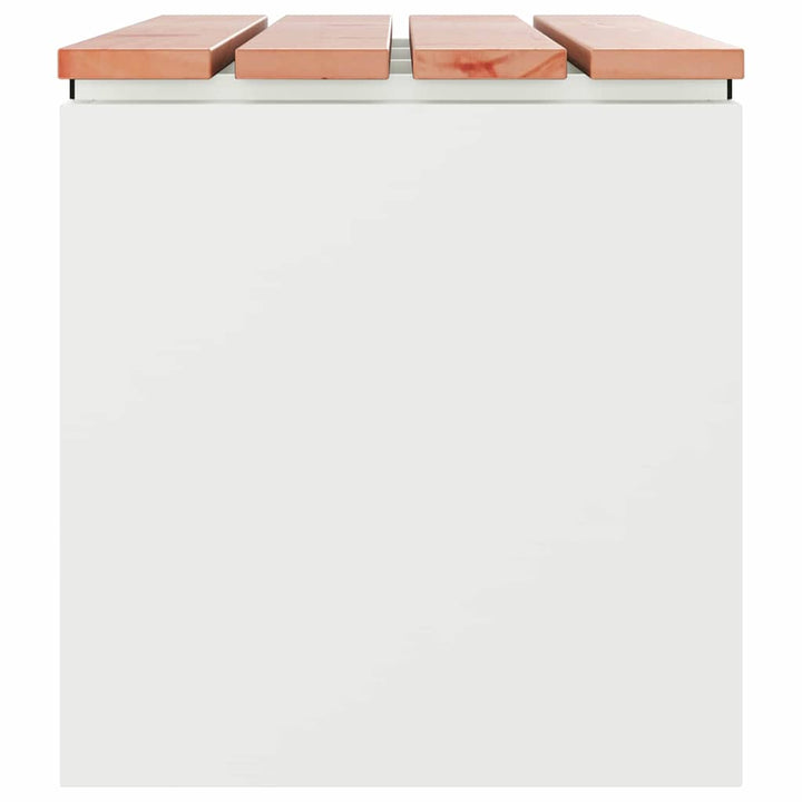 Havebænk Hvid 80 x 40 x 43 cm Stål
