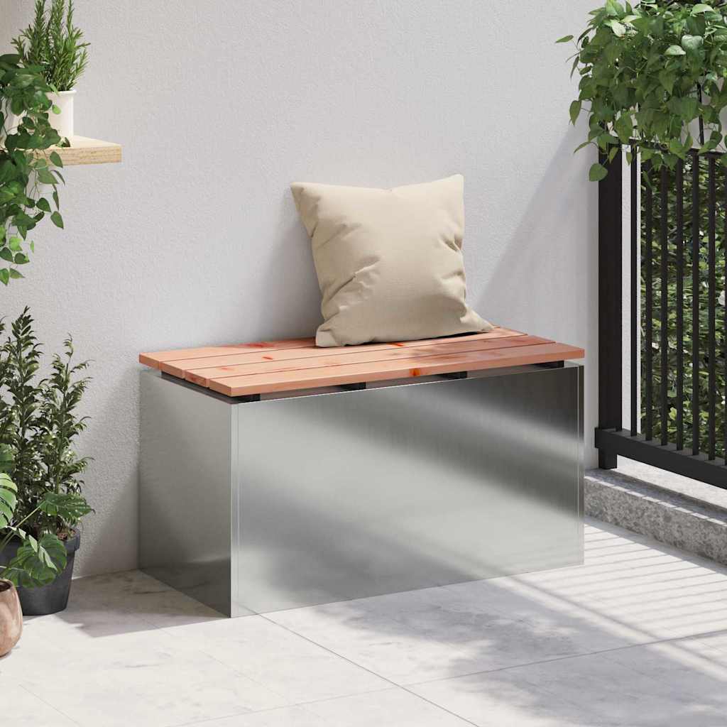 Havebænk Sølv 80 x 40 x 43 cm Galvaniseret stål