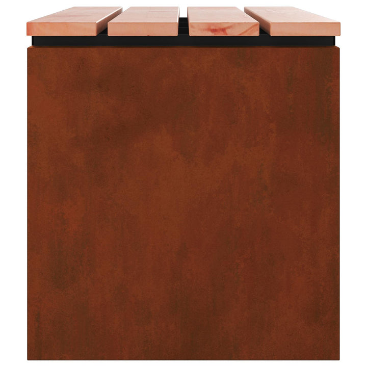 Havebænk 2 -Seater 80 x 40 x 43 cm Forvitret stål Rusten