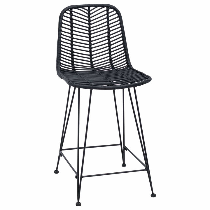 Barstol 2 pcs 44,5 x 54,5 x 97,5 cm Rattan og Jern