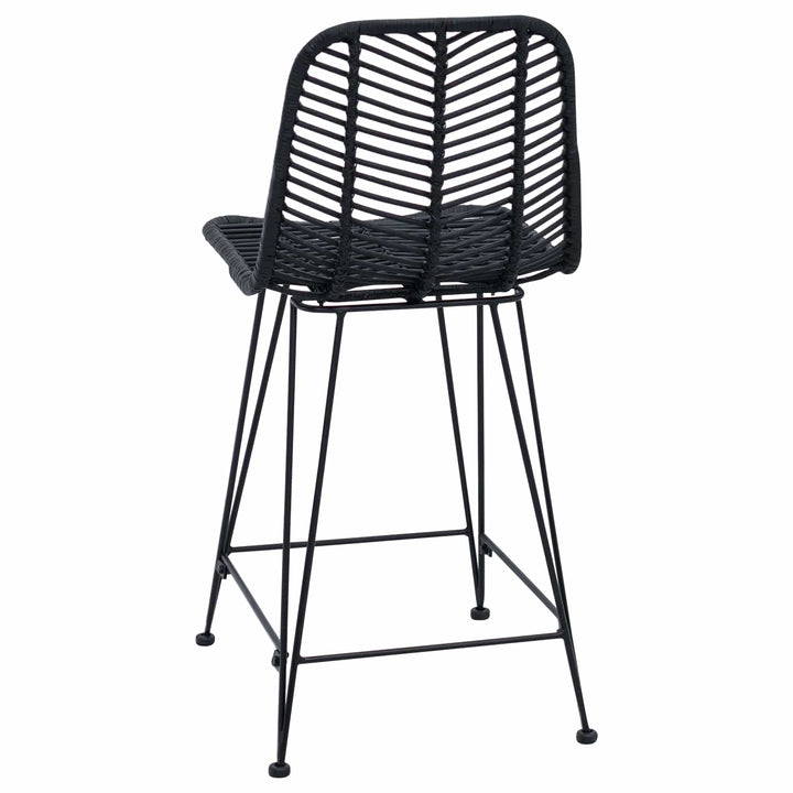 Barstol 2 pcs 44,5 x 54,5 x 97,5 cm Rattan og Jern