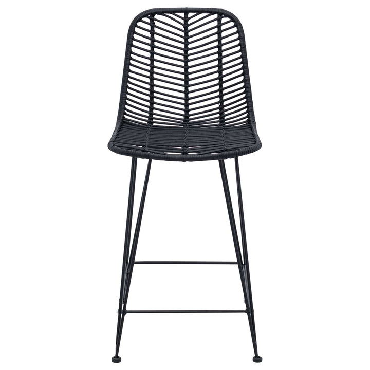 Barstol 2 pcs 44,5 x 54,5 x 97,5 cm Rattan og Jern